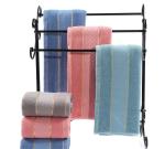 Highly Absorbent 32S Cotton Towel with Gold Edge and Solid Color Cut Pile