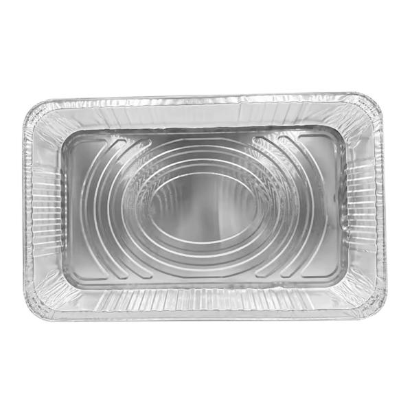 Aluminum foil pan in use for food service