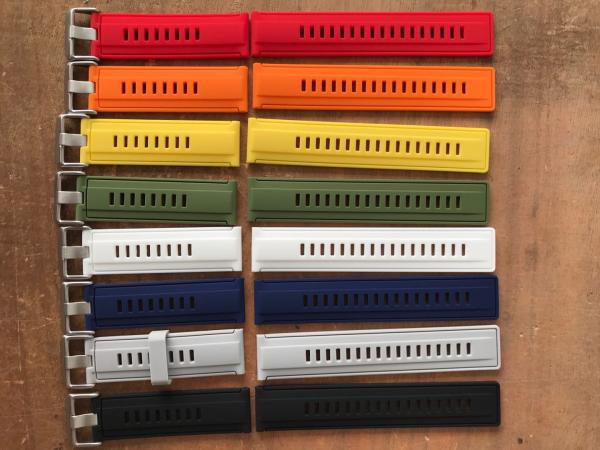 Quality Luxury Replacement 22mm Silicone Rubber Watch Strap Bands ROHS Certificate for sale