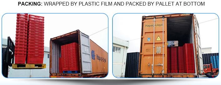 Heavy duty stackable attached lid turnover box, Stackable and nestable plastic shipping tote box for storage or moving