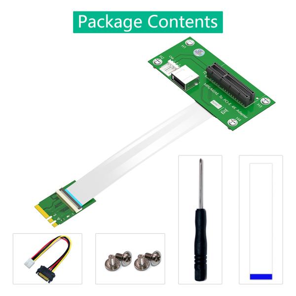 8Gbps NGFF M.2 Key A/E to PCI-E Express X4 USB Riser Card