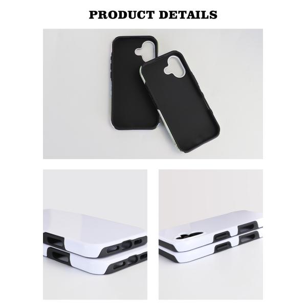 Sublimation 3D 2in1 Film Mobile Phone Case Blank Phone Cover For IPhone 16 Pro Max
