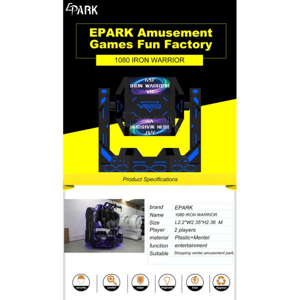 2 Players 9D Virtual Reality Simulator Double 1080 Degree Rotation