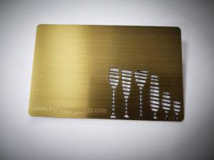 Customized Brass Gold Metal Business Member Card With Etch Laser Logo 85x54mm
