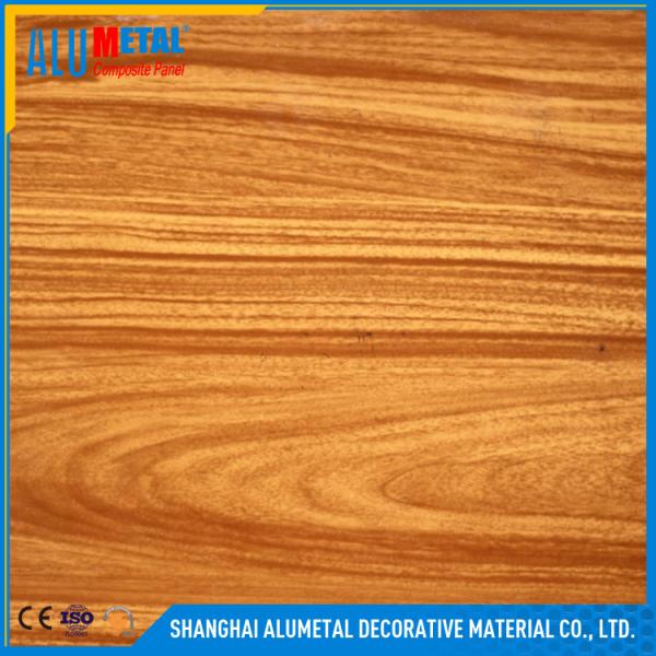 Quality 3D Gloss Wooden Aluminum Composite Panel 3mm ACP Sheet Fireproof for sale