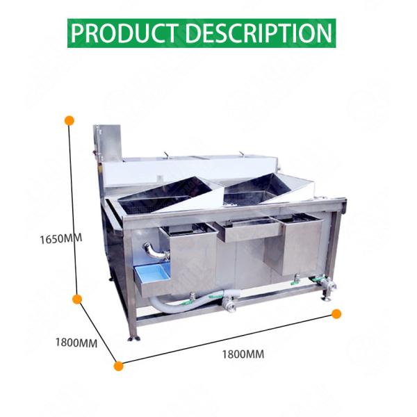 SS304 Material Automatic Vegetable Fruit Washing Machine