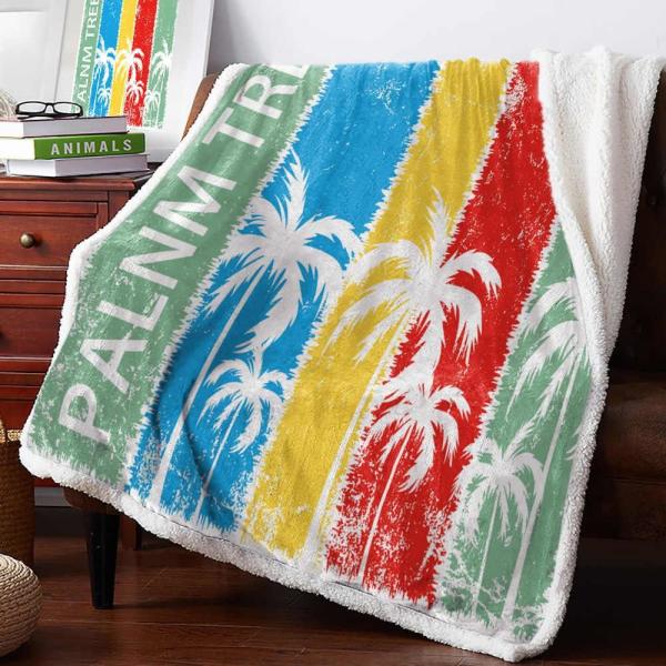 Quality Plush Double Layer Sherpa Fleece Throw Blanket Microfiber Fabric For Winter for sale