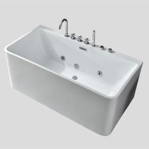 Buy cheap Personalised Heated Jacuzzi Bathtubs With Jets Stand Alone Deep Soaking product