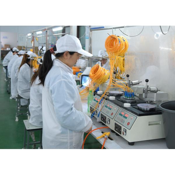 PVC Inner Sheath Fiber Optic Network Cable / Multimode Fiber Cable Yellow Jacket