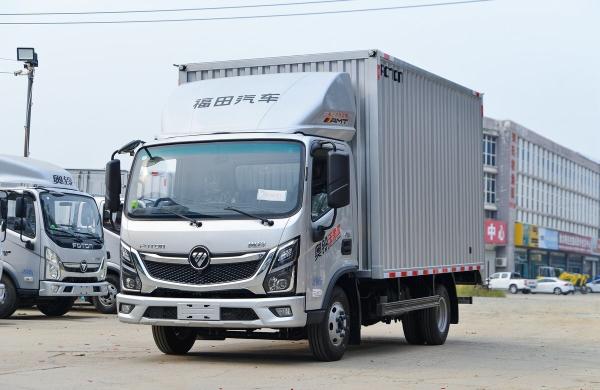 Quality Foton Cargo Used Light Duty Trucks 4.14 Meters Long Box Double Rear Tires for sale