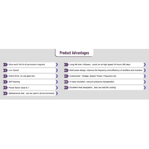 Air Cooling Permanent Magnent Generator for IP54 Degree Classification