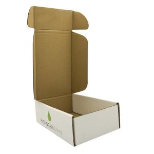 Buy cheap E Flute Corrugated Shipping Boxes Printing Gloss Lamination White Tab Locking product
