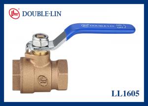 China 1/2 To 4 Bronze Ball Valve Bsp / Npt Screwed Body Cap Full Bore Blow Out Proof on sale