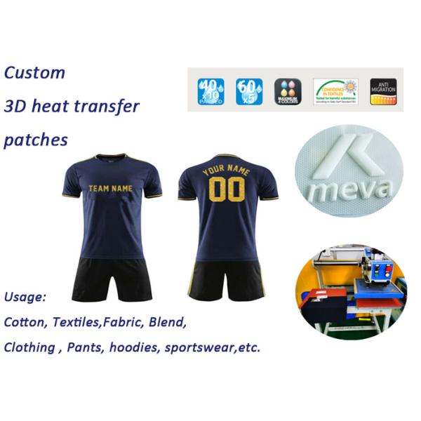 Transparent Silicone Heat Transfer Labels SGS Iron On Tags For Clothing