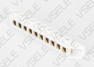 Buy cheap Side Mounted Busbar Terminal Block White Bridge Design Zero Line Copper Grounding product