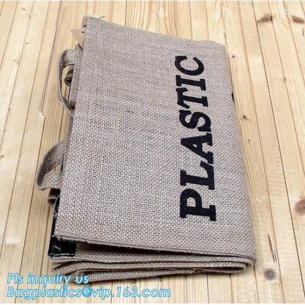 Lightweight collapsible jute fabric storage bin basket,Jute multifunctional moisture-proof debris storage basket desktop