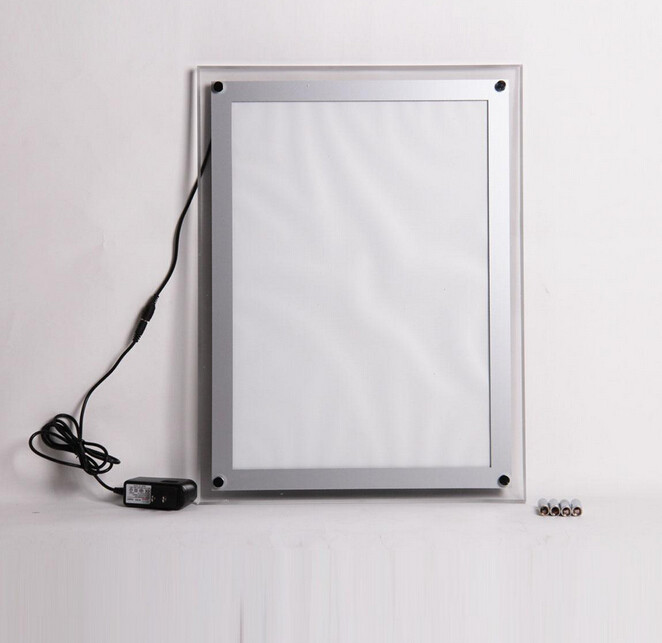 A4 Window Hanging Crystal LGP Acrylic LED Lightbox Display