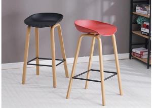 Buy cheap Height Fixed Beech Bar Stool , PU Synthetic Leather Bar Stools Counter Height product