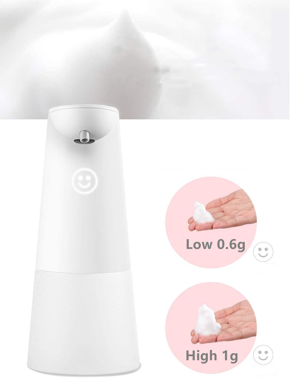 5CM Sensor Foam Soap Dispenser FCC Green Home 0.25S Qick Dispensing