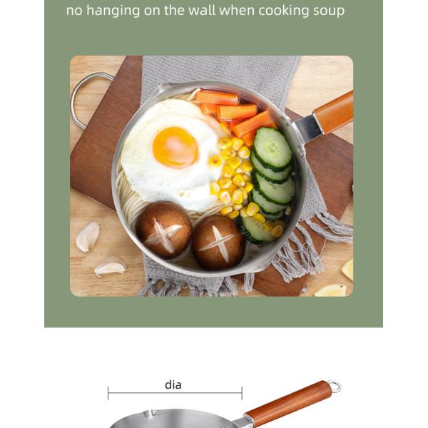 Humanized Japanese Sauce Pan Kitchen Cooking Non Stick Milk Boiling Pot