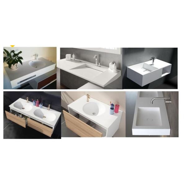 Square Wall Hung Hand Basin Small Wall Mounted Basin Sink 0.07 CBM