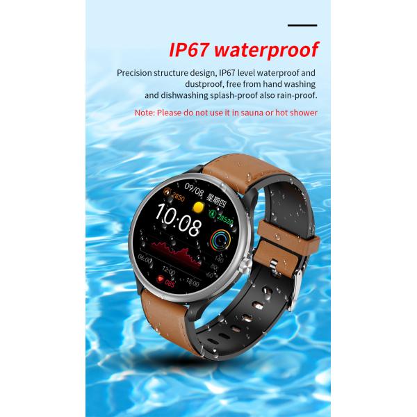 1.28 Inch Round Touch Screen ECG Smart Watch Wifi Music Control