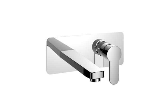 Quality Long Spout Wall Mounted Mixer Tap 240mm Length Single Handle Bath Faucet for sale