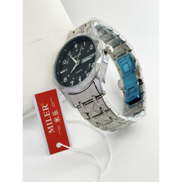 ML 1003 Original Quartz Movement Men's Montre Diamond Dial Daily Waterproof Wristwatch Dual Calendar Function Watches