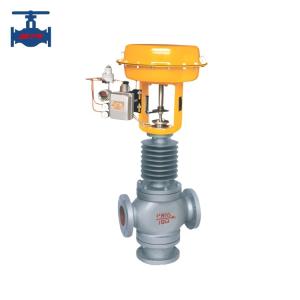 Buy cheap CF8 Pneumatic Diaphragm Control Valve Three Way Combined Flow Regulating Valve product