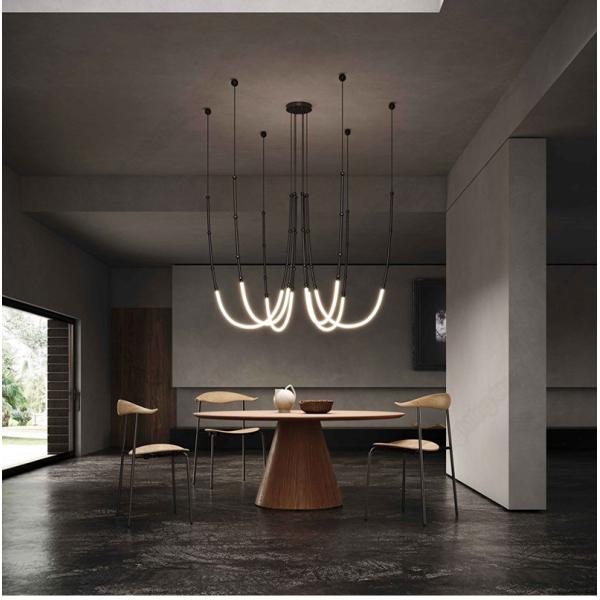 modern minimalistic line chandelier nordic designer creative lamps(wh-mi-450)