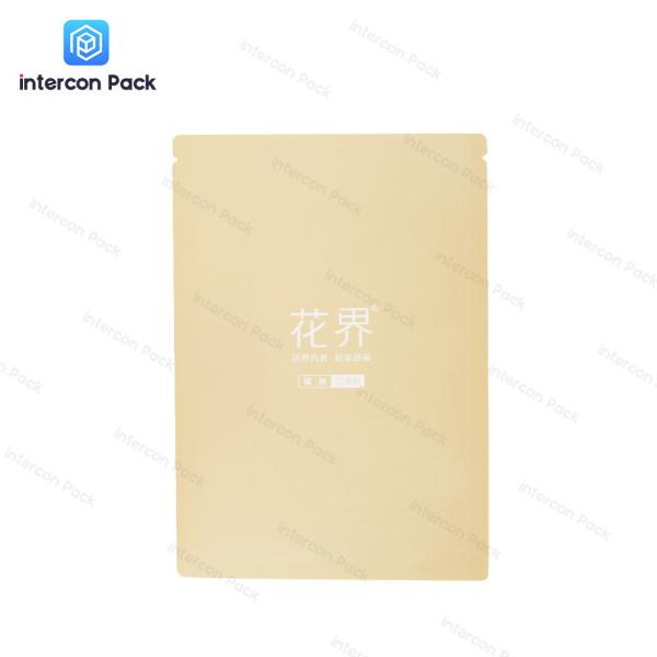 Quality Brown Kraft Paper Bag Multi-Size Resealable Zipper Bag For Clothes for sale
