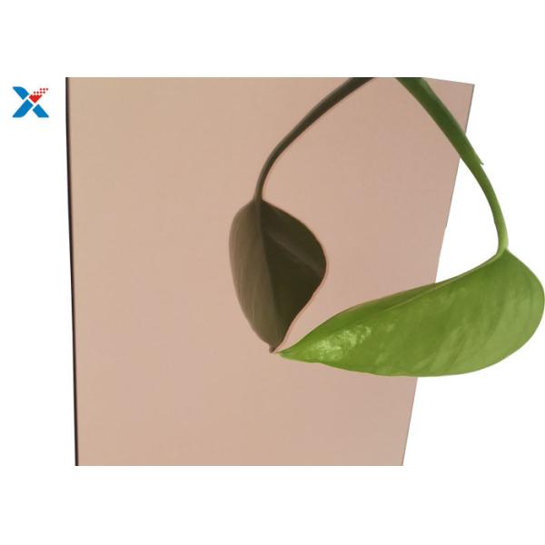CE SGS ISO9001 Acrylic Mirror Sheet Rose Gold Customized Cutting