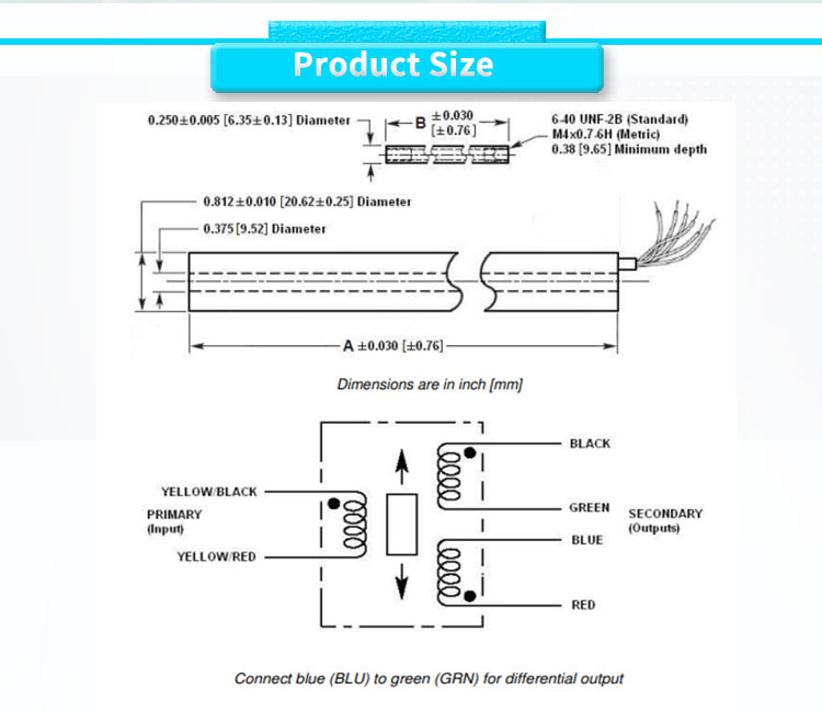 3Vrms Power Supply UNIVO UHRBY Distance Measuring Sensor for Linear Displacement