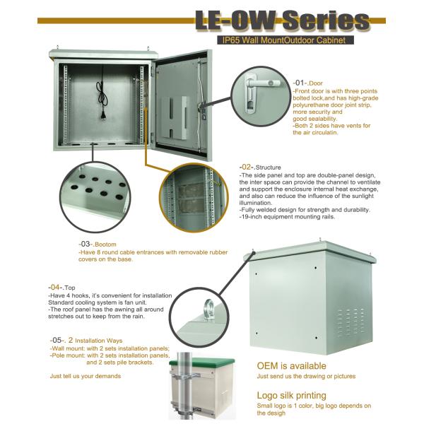 LE Server Rack IP65 Dustproof Outdoor Cabinet With Air Condition