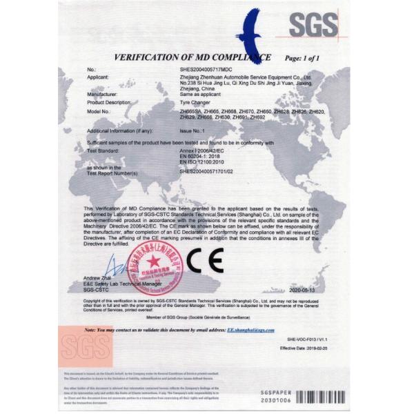 Convenient Semi-Automatic Swing Arm Tyre Changer for Auto Maintenance Zh626 Trainsway