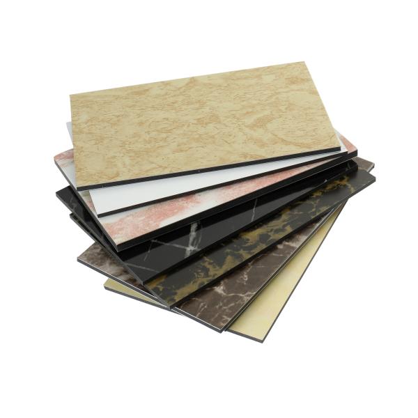 Quality Thickness 4mm Marble Aluminum Composite Panel PVDF Anti Abrasion for sale