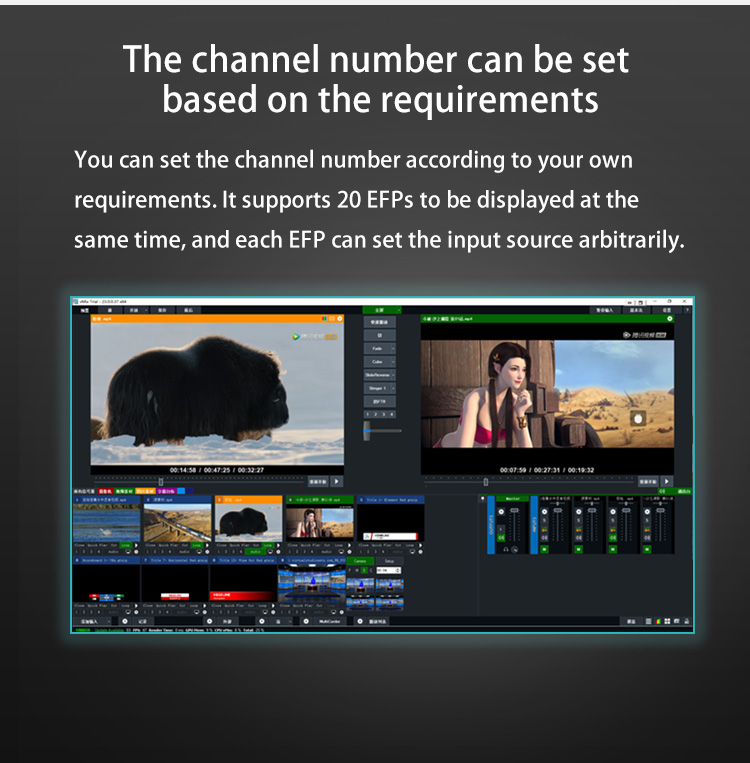 12 Channel Built-in Switcher M100 All-in-one Machine for Live Streaming Video Editing