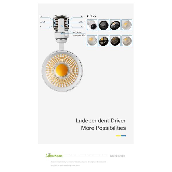 Aluminum Recessed COB LED Track Light Multi Scene Tilt 90 Degree