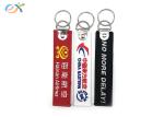 Polyester Material Embroidered Name Keychain Custom Shape With Double Side