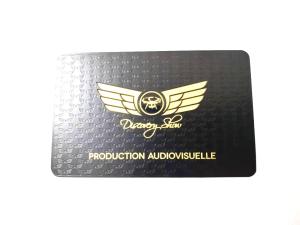 Deep Etching Logo Metal Membership Card With Debossed Texture