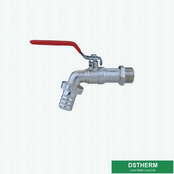 Quality Customized Brand Middle Weight Brass Ball  Bibcock With Chrome Plated Brass Tap for sale