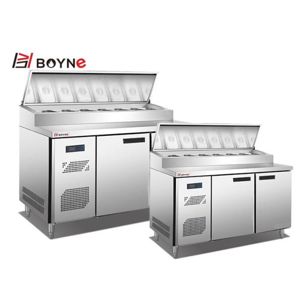 Stainless Steel Commercial Refrigerated Preparation Pizza Counter Fridge Refrigerator