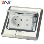 double EU power connector flip up floor socket