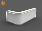 Shaped Processing Artificial Stone Reception Desk Joints Invisible NFS Acrylic