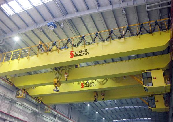 Quality Customized Double Beam Bridge Crane 20 Ton With Overload Protection Device for sale