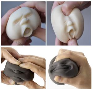 Stress Relief Squeezed Bean Vent Toy Soybean Keychain Phone Bag Stress Relieve Fidget Funny Toy