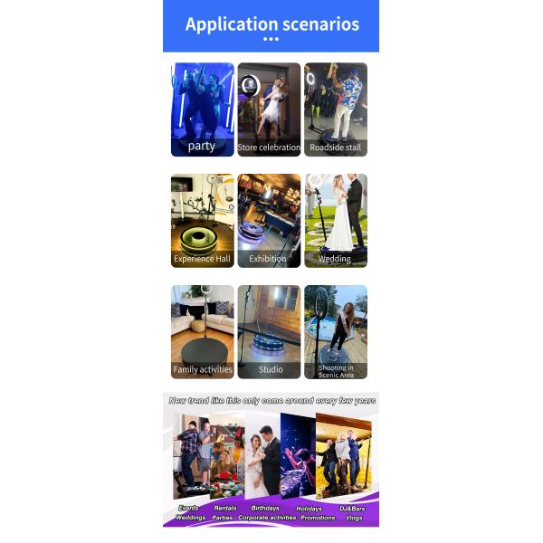 25CM Platform Height Booth Exclusive 360 Selfie Overhead for Business Event or Birthday