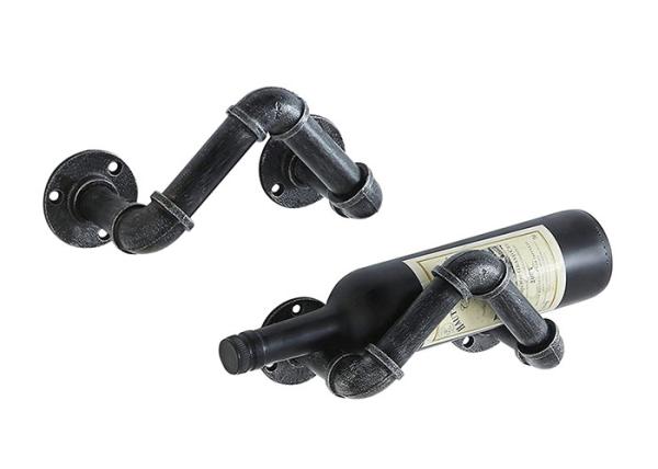 Quality Cutomized Industrial Pipe Towel Rack Wall Mounted Wine Rack For Dinning Room / Bathroom for sale