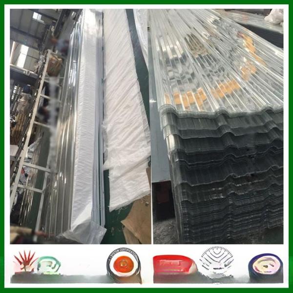 Polycarbonate Corrugated Plastic Skylight Sheet Customized Length 0.8mm-2.8mm
