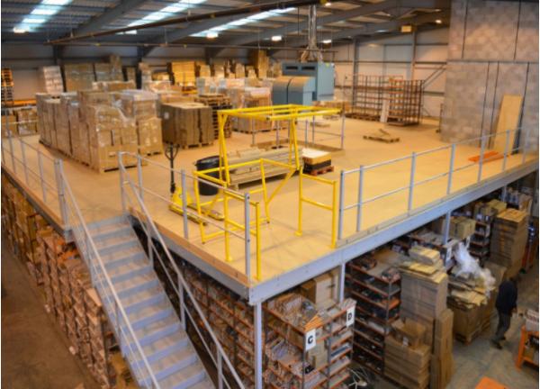 Double Deep Pallet Rack Mezzanine Systems , Heavy Duty Narrow Mezzanine Floor
